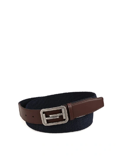 Shop Tod's Canvas Trim Belt In Multi