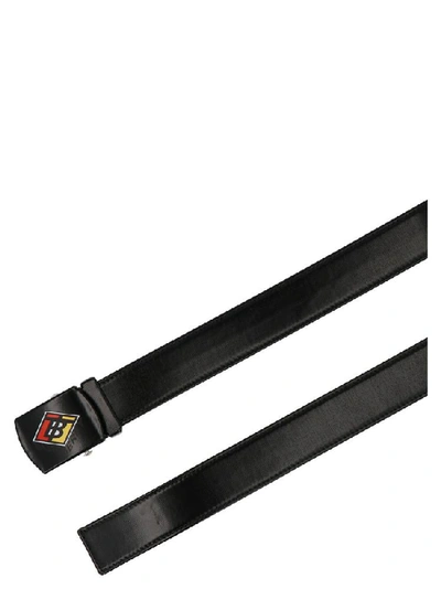 Shop Burberry Logo Patch Belt In Black