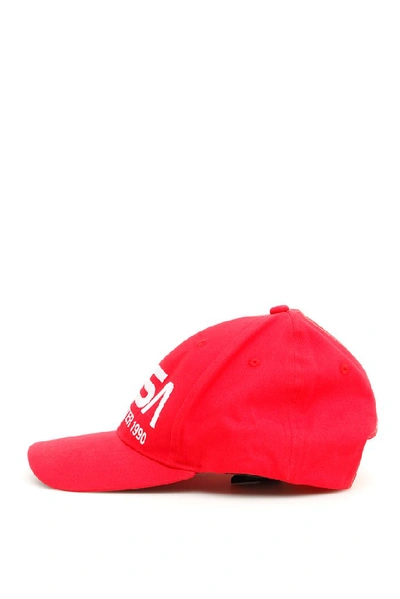 Shop Heron Preston Nasa Baseball Cap In Red