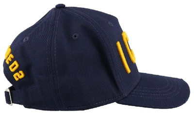 Shop Dsquared2 Icon Baseball Cap In Navy