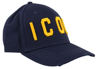Shop Dsquared2 Icon Baseball Cap In Navy