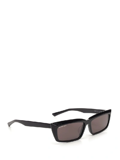 Shop Balenciaga Rectangular Shaped Sunglasses In Black