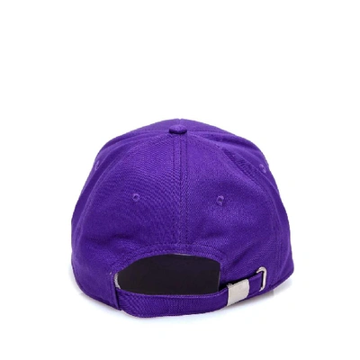 Shop Fila Logo Embroidered Baseball Cap In Purple