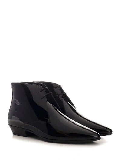 Shop Saint Laurent Jonas Lace Up Ankle Boots In Black