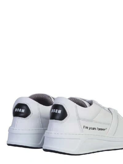 Shop Msgm I'm Yours Forever Sneakers In White