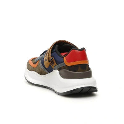 Shop Burberry Logo Detail Leopard Print Sneakers In Multi