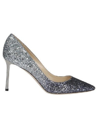 Shop Jimmy Choo Romy 85 Glitter Pumps In Multi