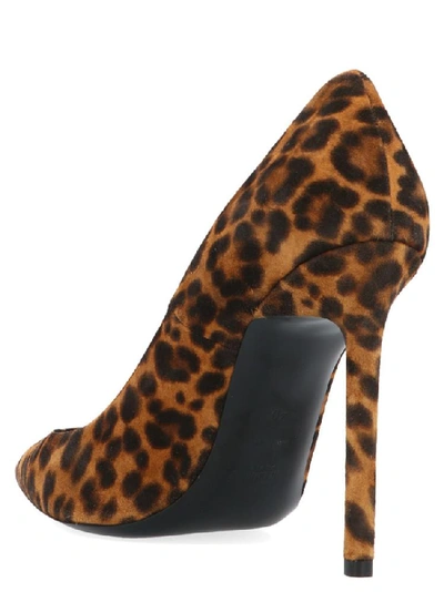 Shop Saint Laurent Anja 105 Leopard Print Pumps In Multi