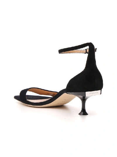 Shop Sergio Rossi Milano Ankle Strap Sandals In Black