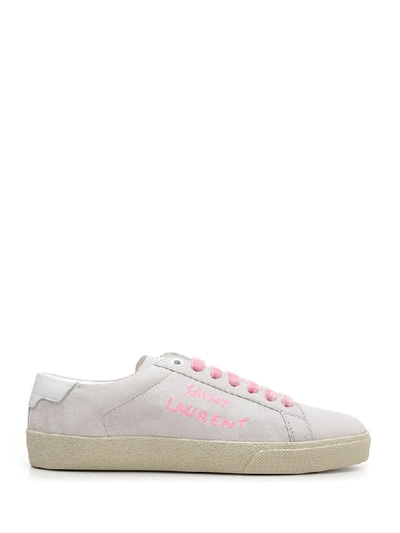 Shop Saint Laurent Court Classic Sl/06 Low Top Sneakers In White