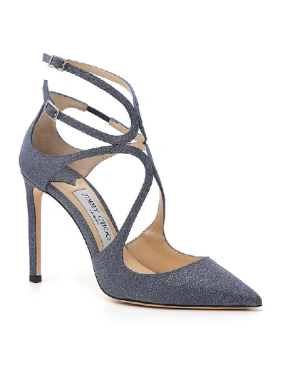 Shop Jimmy Choo Lancer 100 Pumps In Navy