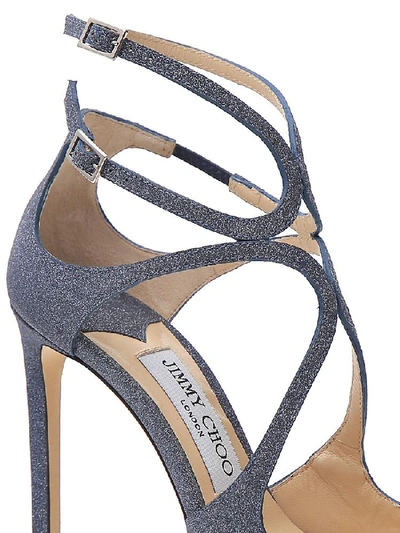 Shop Jimmy Choo Lancer 100 Pumps In Navy