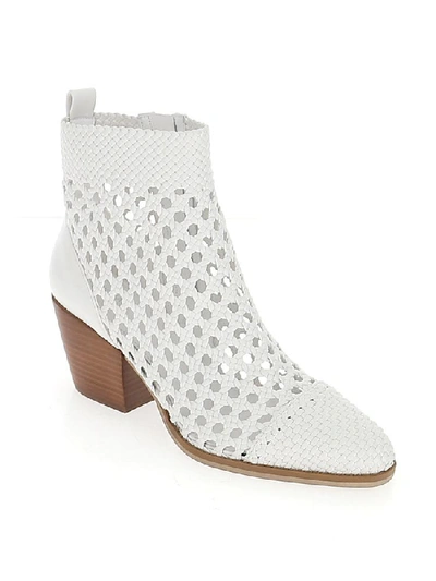 Shop Michael Michael Kors Augustine Caged Detail Ankle Boots In White