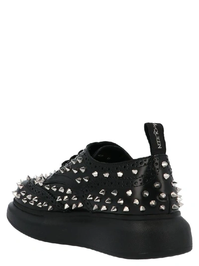 Shop Alexander Mcqueen Studded Hybrid Lace In Black