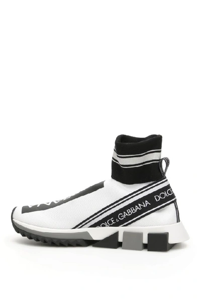 Shop Dolce & Gabbana Logo Sock Sneakers In Multi