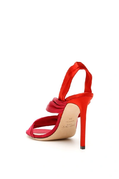 Shop Jimmy Choo Intertwined Sandals In Red