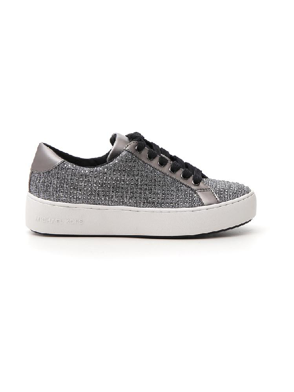 michael kors irving lace up silver