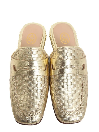 Shop Ash Eloise Pattern Loafers In Gold