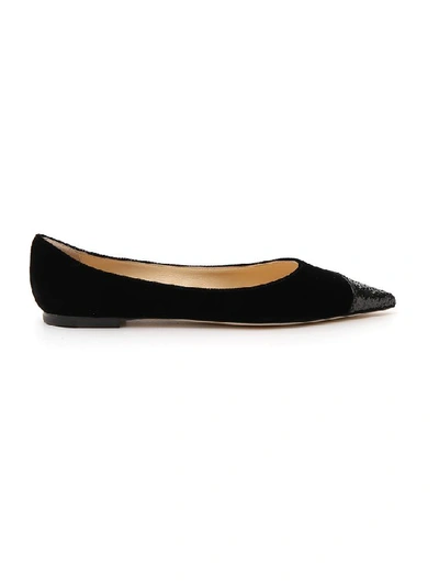 Shop Jimmy Choo Love Flats In Black