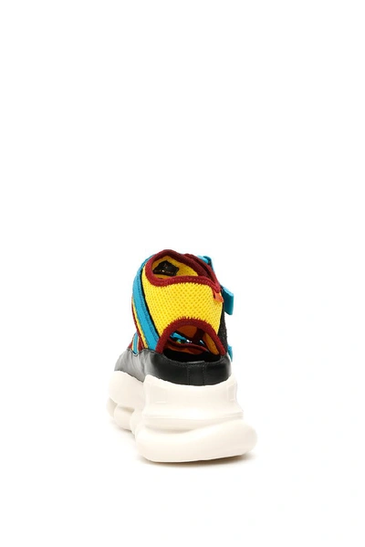 Shop Versace Chain Reaction Cut-out Sneakers In Multi