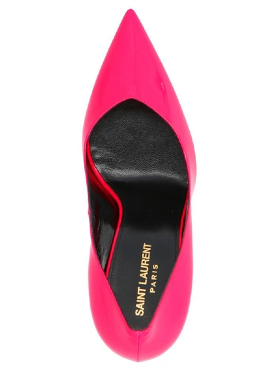 Shop Saint Laurent Kiki 100 Pointed Toe Pumps In Pink