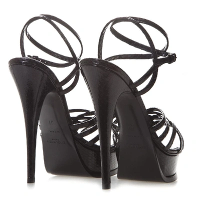 Shop Saint Laurent Tribute 105 Heeled Sandals In Black