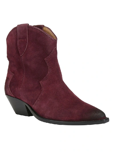 Shop Isabel Marant Dewina Ankle Boots In Purple