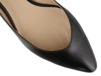 Shop Chloé Scalloped Edge Ballerinas In Black