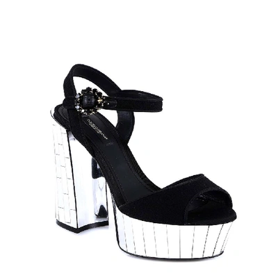 Shop Dolce & Gabbana Bellucci Buckled Sandals In Black