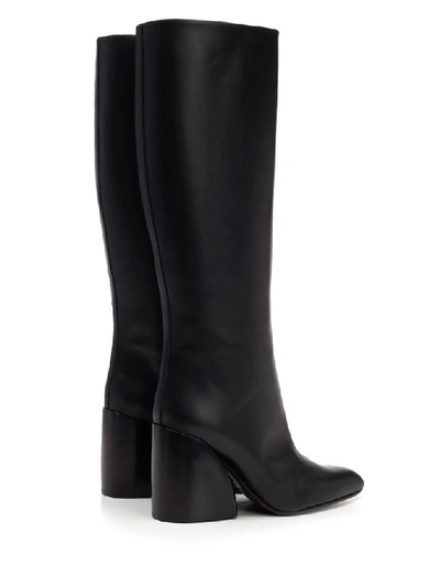 Shop Chloé Chunky Heel Boots In Black