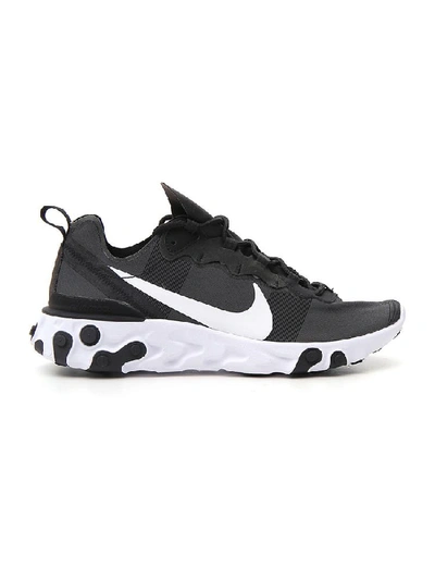 Shop Nike React Element 55 Sneakers In Black