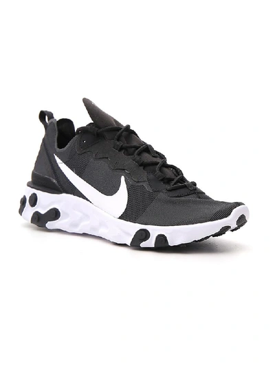 Shop Nike React Element 55 Sneakers In Black