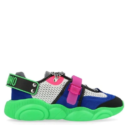 Shop Moschino Teddy Fluro Sneakers In Green