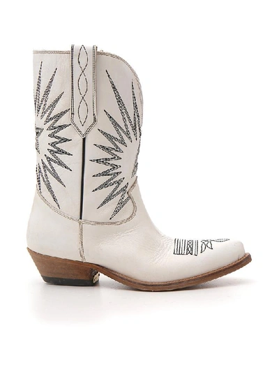 Shop Golden Goose Deluxe Brand Star Boots In White