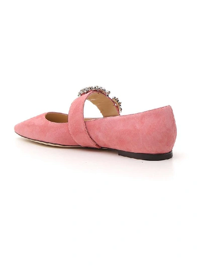 Shop Jimmy Choo Goodwin Embellished Ballerinas In Pink