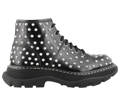 Shop Alexander Mcqueen Studded Lace In Black