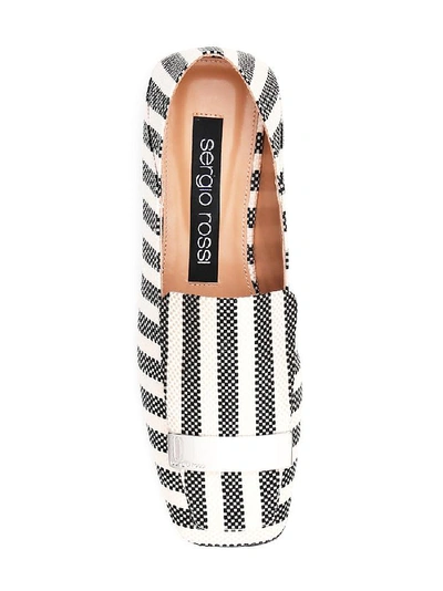 Shop Sergio Rossi Striped Loafers In Multi