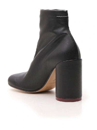 Shop Mm6 Maison Margiela Asymmetric Toe Ankle Boots In Black