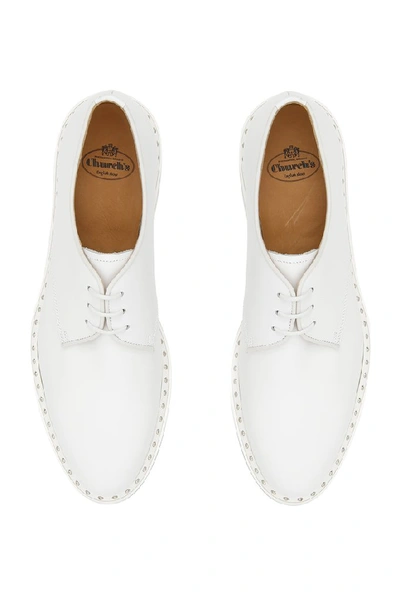Shop Church's Tammi Studded Derby Shoes In White