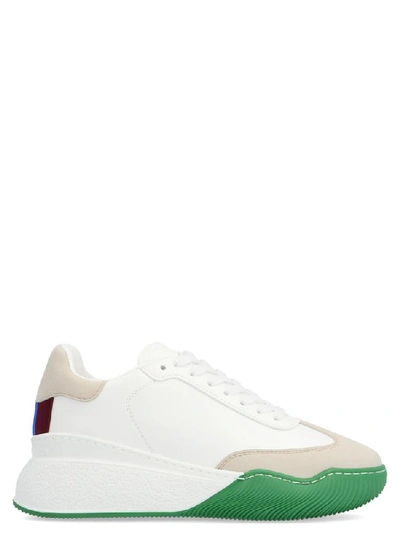 Shop Stella Mccartney Loop Lace Up Flatform Sneakers In White