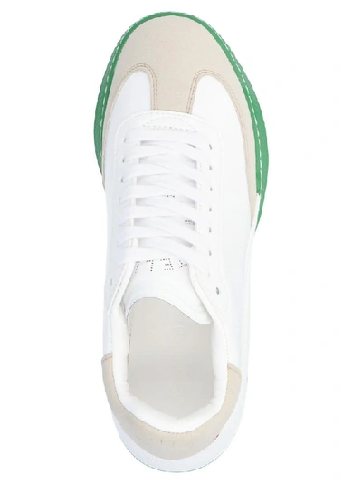Shop Stella Mccartney Loop Lace Up Flatform Sneakers In White