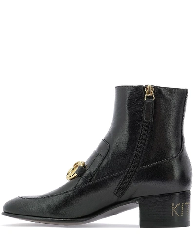 Shop Gucci Horsebit Chain Ankle Boots In Black