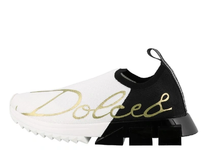 Shop Dolce & Gabbana Sorrento Logo Sneakers In White