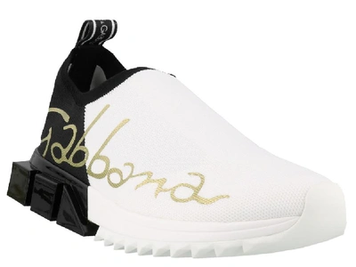 Shop Dolce & Gabbana Sorrento Logo Sneakers In White