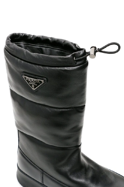Shop Prada Snow Style Moon Boots In Black