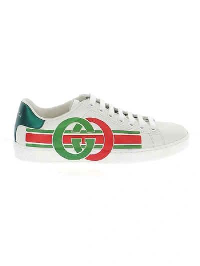 Shop Gucci Ace Interlocking G Sneakers In White