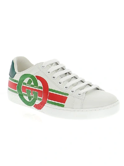 Shop Gucci Ace Interlocking G Sneakers In White