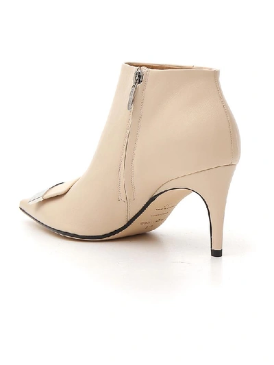 Shop Sergio Rossi Heeled Ankle Boots In Beige