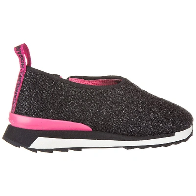 Shop Hogan Rebel Two Toned Slip On Sneakers In Black