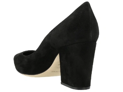 Shop Sergio Rossi Pointed Toe Block Heel Pumps In Black